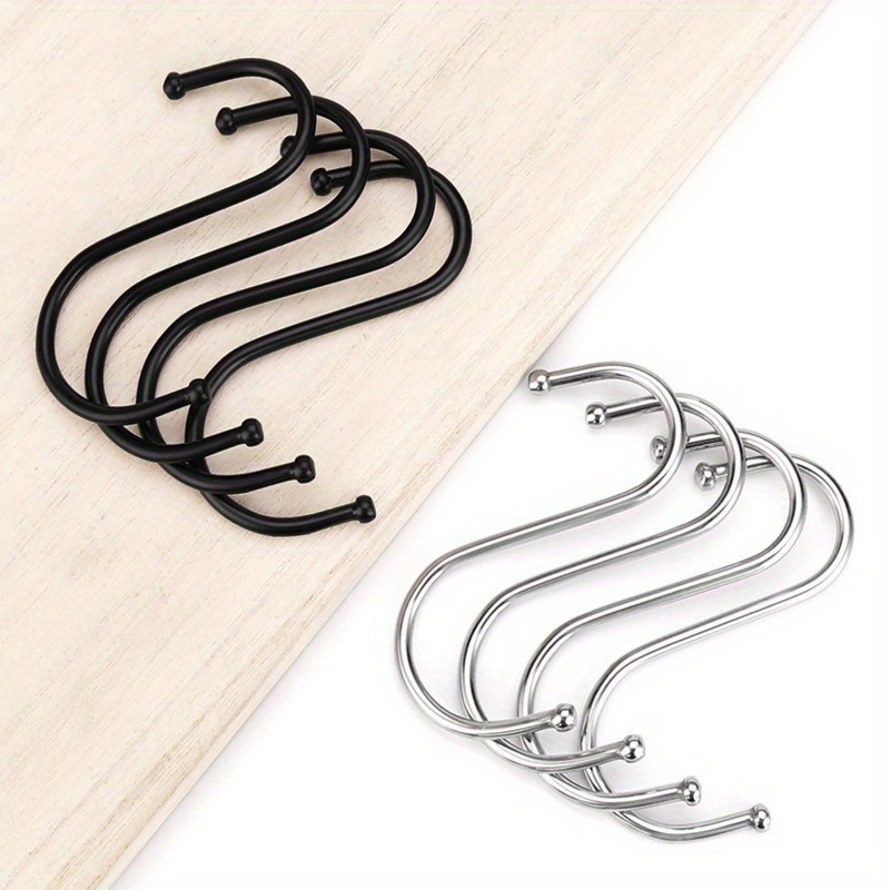 20 Pcs S Hooks for Hanging, Multi-Purpose Metal Hook Small, 304 Stainless  Steel Hooks for Hanging at Kitchen Pot Pan Hanger Clothes Storage Rack