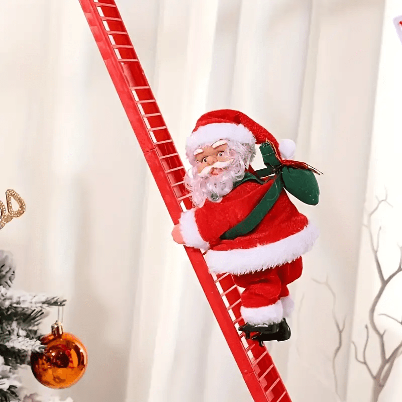 75/300cm Santa Claus Climbing Ladder Light Christmas Decorations