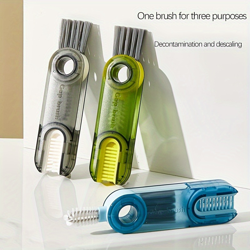 1pc Green Multifunction Cleaning Brush, Plastic Gap Cleaning Brush