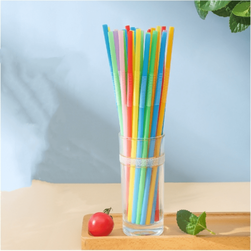 Colorful Art Straws Solid Color Straw Disposable Plastic - Temu