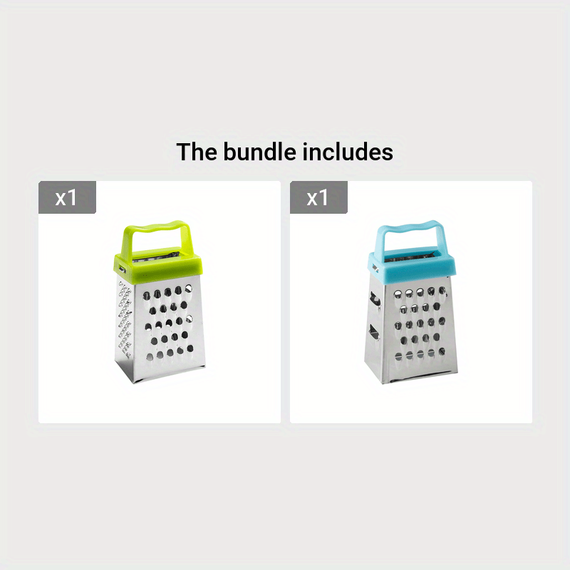 1pc Stainless Steel Four-sided Grater With Magnet Cheese Grater