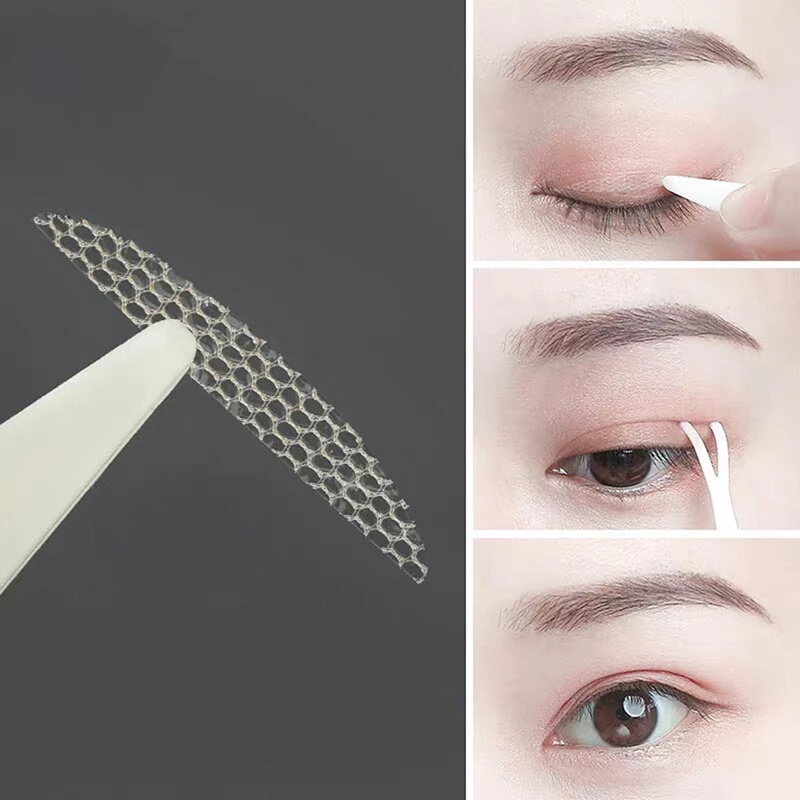 How to paste double eyelid clearance sticker