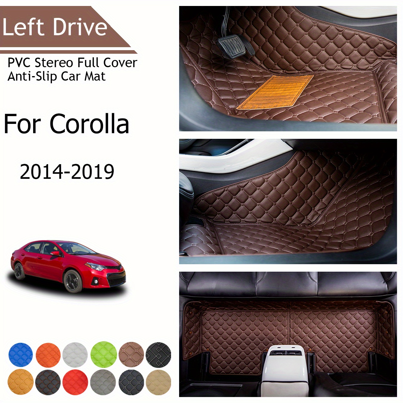 

Tegart [lhd]for Corolla 2014-2019 3 Layer Pvc Stereo Full Cover Anti-slip Car Mat