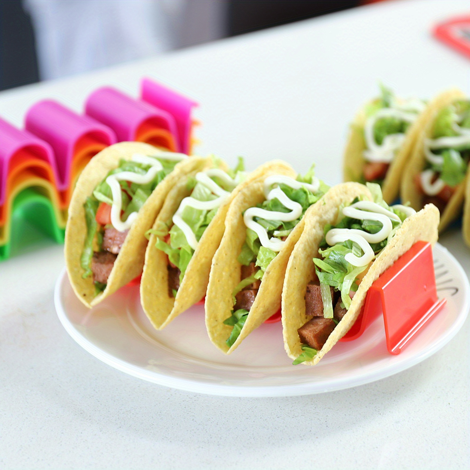 Taco Holder, Colorful Wave Shape Taco Tray, Taco Shell Holder Stand For  Party, Hold 4 Tacos Each, Very Hard And Sturdy, Dishwasher Top Rack Safe,  Kitchen Tools, Kitchen Accessories - Temu New Zealand