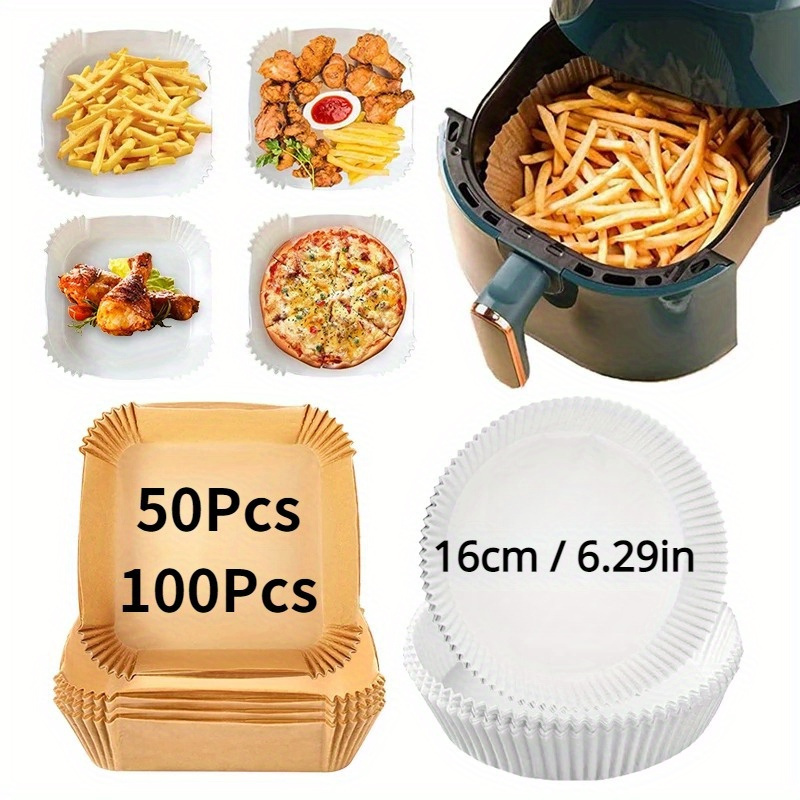 Disposable Air Fryer Tray Liner Paper Pad Non-Stick Cooking Mat