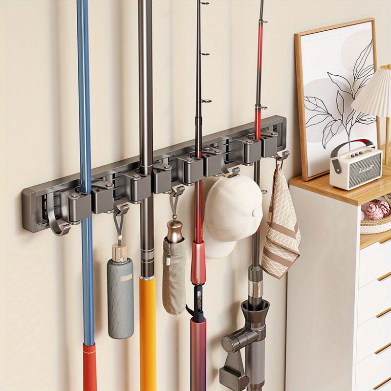 1pc Fishing Rod Holder Placement Rack, Display Storage Rack,  Multifunctional Rod Holder, Wall Hanging Hand Rod Sea Rod Fishing Gear  Hanging Wall Fixin