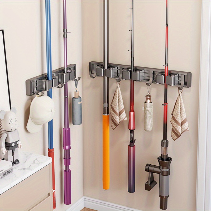 1pc Fishing Rod Holder Placement Rack, Display Storage Rack,  Multifunctional Rod Holder, Wall Hanging Hand Rod Sea Rod Fishing Gear  Hanging Wall Fixin
