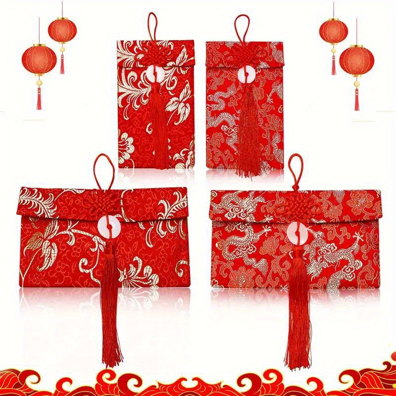 Red Pocket Envelope 2022 Chinese New Year Baby Gift Spring Festival Red  Envelope - China Brocade Red Envelope and Money Pocket price