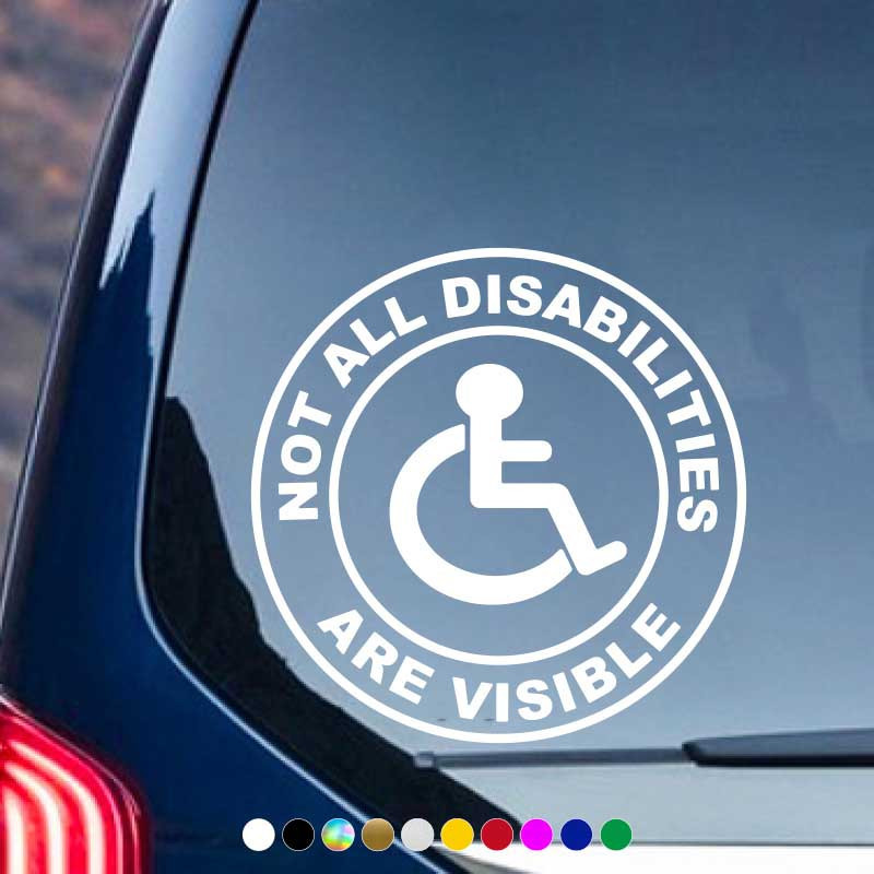 Non Tutte Disabilità Visibili Adesivi Auto Decorazione Porte - Temu Italy