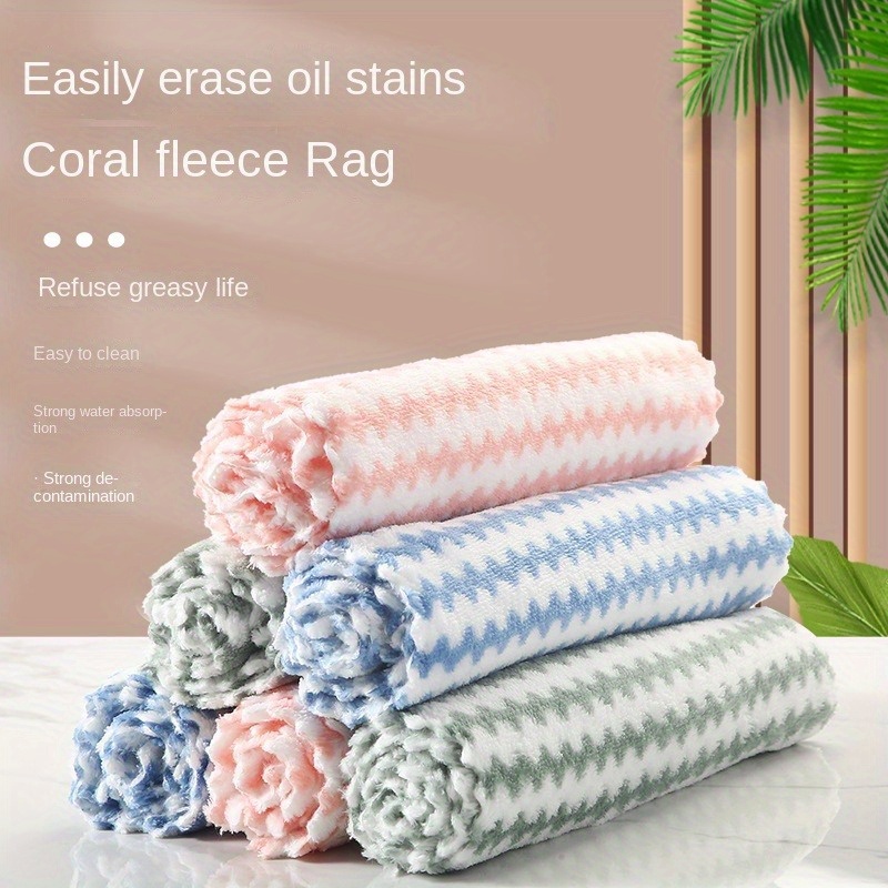 Random Color Damaskeen Washcloths Coral Fleece Microfiber - Temu