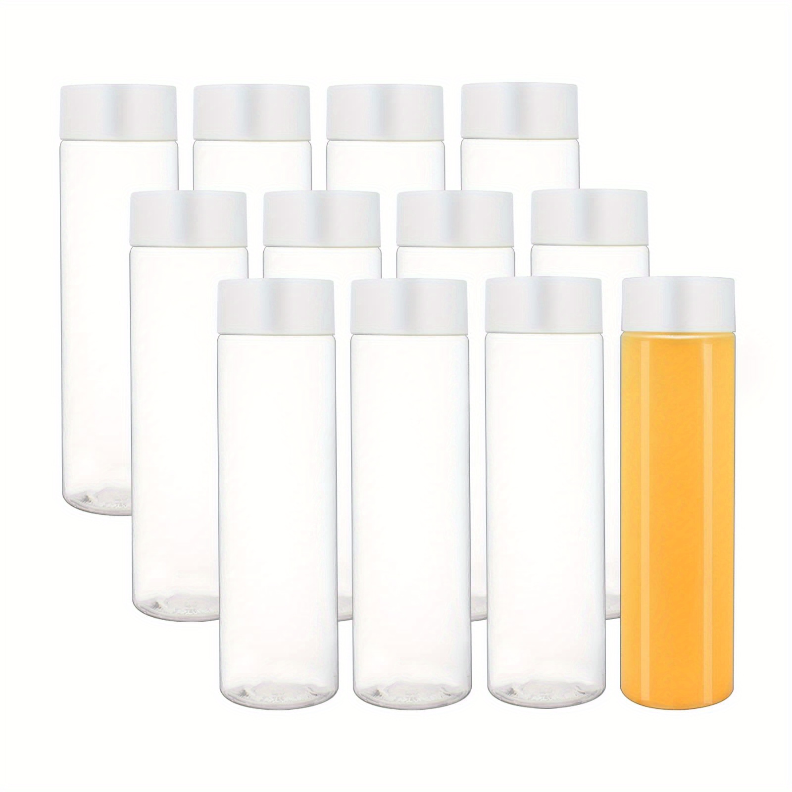Plastic Juice Bottles with Caps Drink Containers Bulk Empty