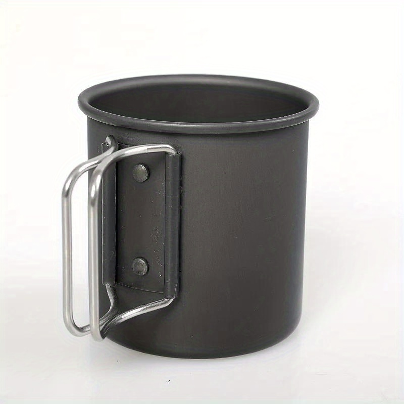 250ml Camping Aluminum Alloy Water Cup Tea Cup Coffee Mug with Foldable  Handles for Outdoor Camping Hiking Backpacking Picnic