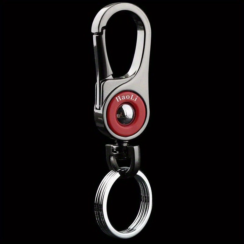 TISUR Titanium Round Carabiner Clip,Spring Hook Key Ring,Small Keychain Carabiner,with D-Ring for Keys