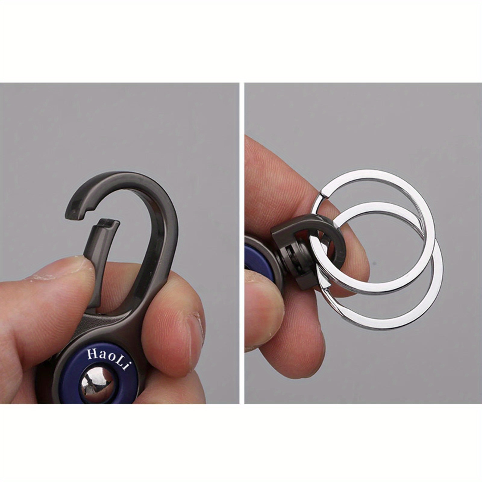 Titanium Alloy Multifunction Car Outdoor Camp Keychain Carabiner Key Chain  Ring