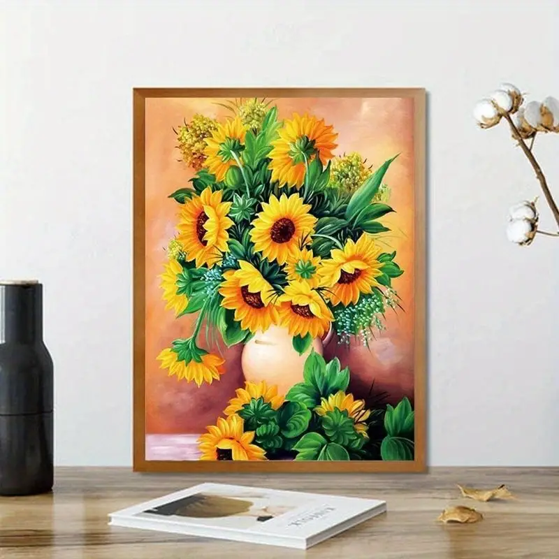 Sunflower Diamond Painting Handmade Diy Cross Stitch Decorative Hanging  Painting Ornaments Full Of Diamonds Handmade Stickers Material Package  Frameless Living Room Bedroom Kitchen Decoration Gift Painting - Temu