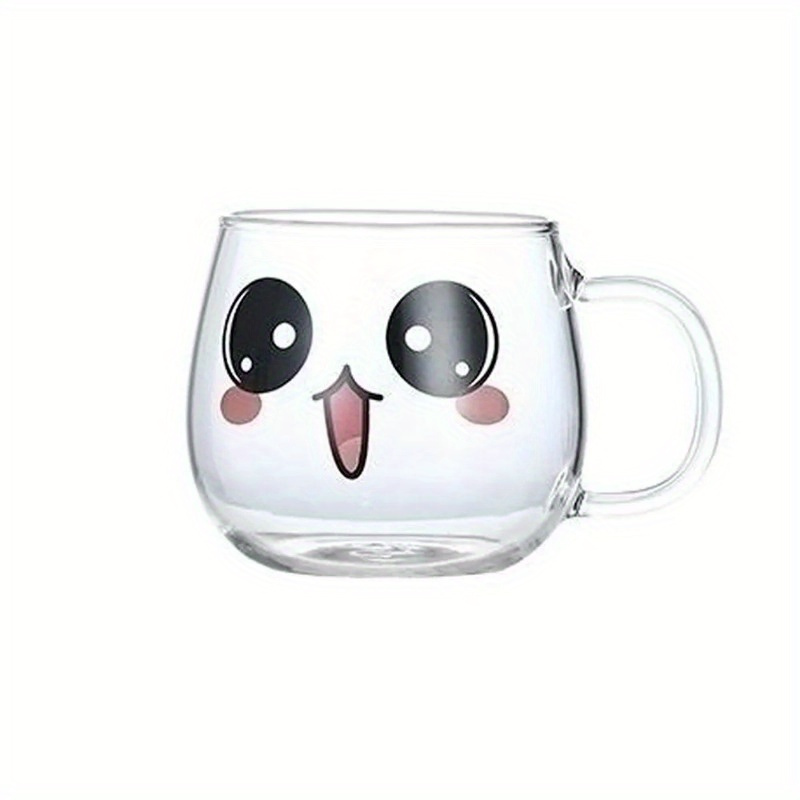 Cute Coffee Cup / Clear Coffee Mug / Tea Cups / Milk Cups / Coffee Cups -  375ml 