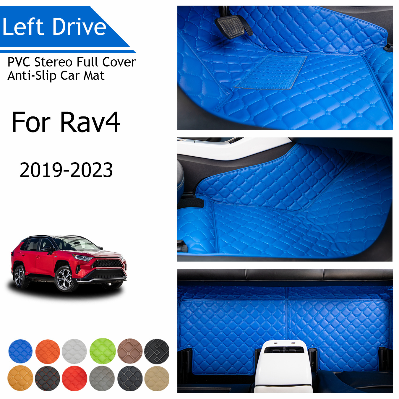 Car Floor Mats For Rav4 Rav 4 2019 2018 2017 2016 2015 2014 2013 Artificial Leather  Car Carpet Auto Pads Automobile Interior Accessories - Temu