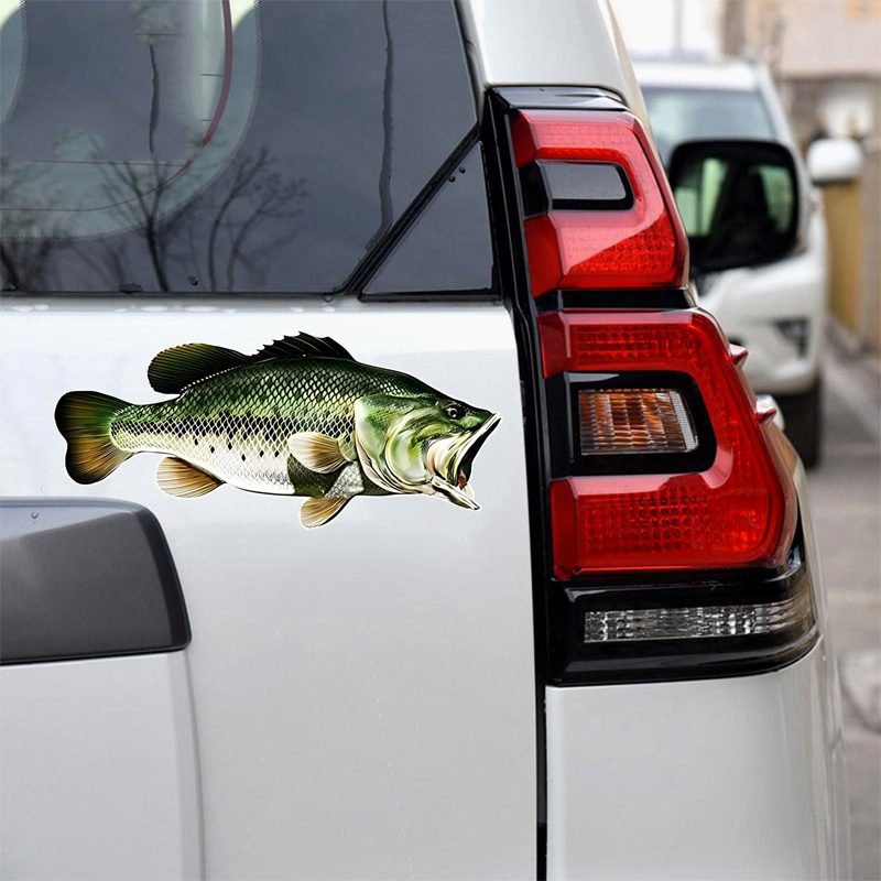 Largemouth Bass Fishing Car Sticker Angler Outdoors Forest - Temu