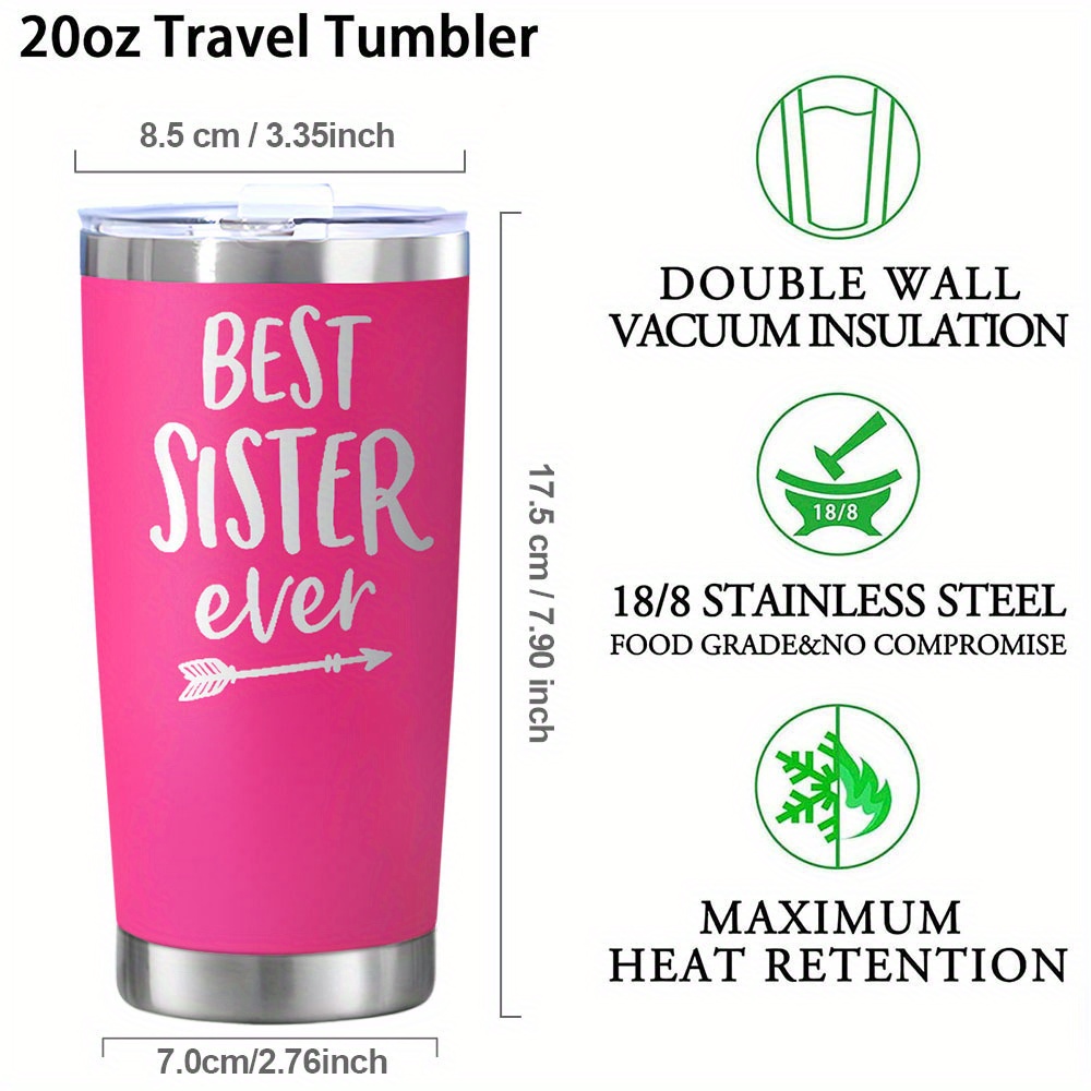 Stainless Steel Tumbler Insulated Coffee Cup Sister Gifts - Temu