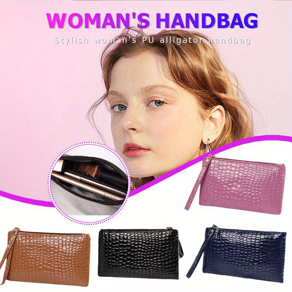 Men's Canvas Clutch Bag With Wristlet Zipper Pouch Handbag Envelope Bag  Large Capacity Handbag Fashion PU Clutch Bag Clutch Money Bag Card Holder