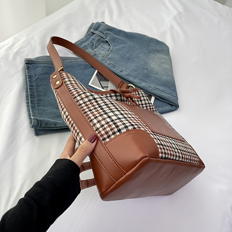 Plaid deals bucket bag