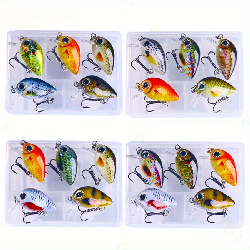 5 Colors Lure Set Mini Crankbait 10# Hook Outdoor Fishing - Temu
