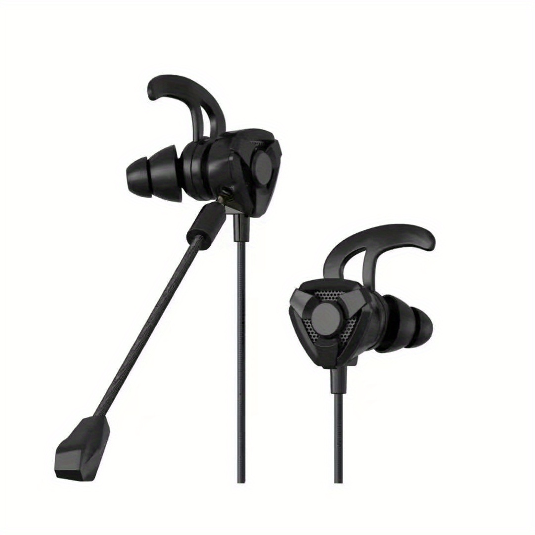 Portable Dual Driver Gaming Earphones With Microphone 3D Stereo Sound For Gaming Earphones 3.5mm Wired Gaming Earphone