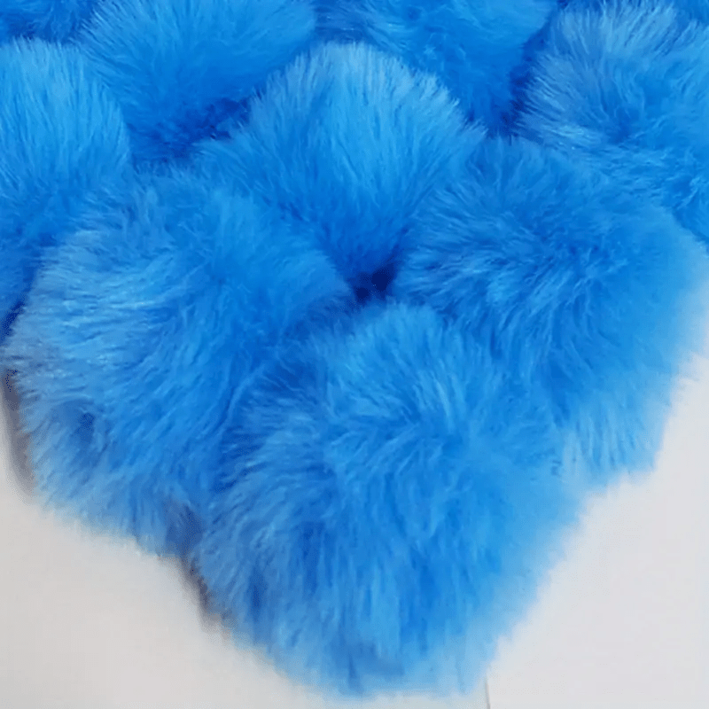 Faux Fur Pom Pom Diy Faux Fur Fluffy Pom Pom With Elastic - Temu