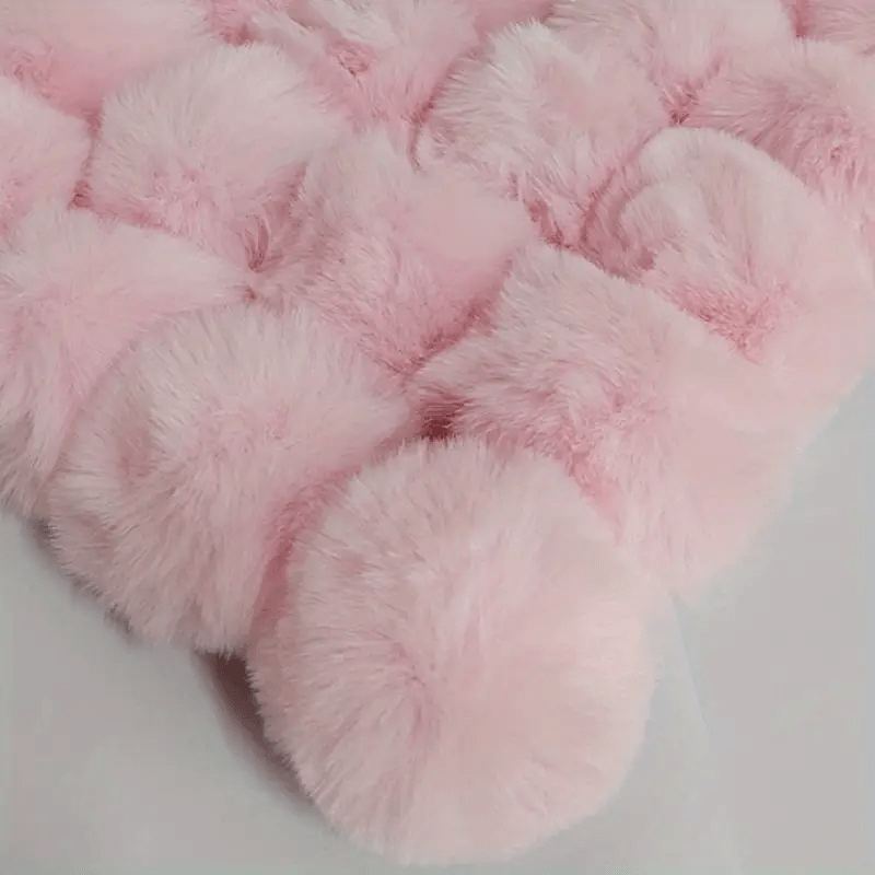 Faux Fur Pom Poms Balls DIY with Elastic Loop,pom pom with key