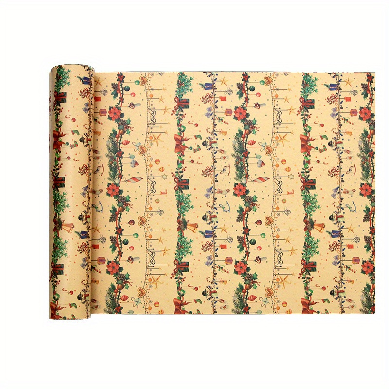 Christmas Gift Wrapping Paper Yellow Cowhide Gift Gift - Temu