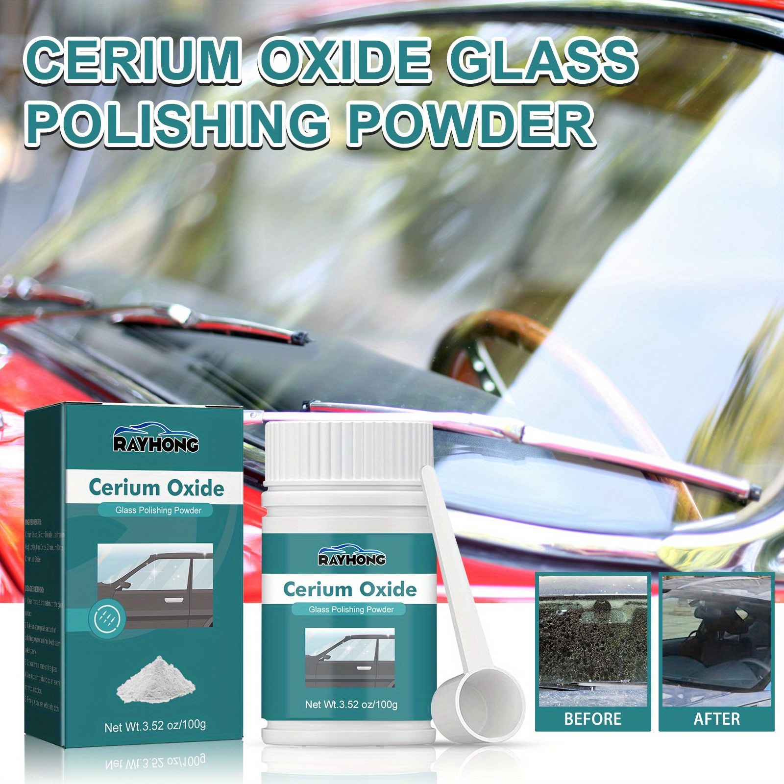 Glass Scratch Cleaning Powder Car Scratch Repair Windshield - Temu