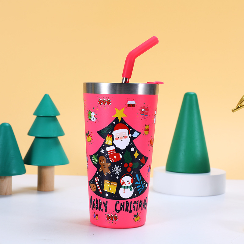 Christmas Tumbler With Lid And Straw, Insulated Water Bottle, Santa Claus  Christmas Tree Water Cups, Summer Winter Drinkware, Travel Accessories, Xmas  Gifts - Temu