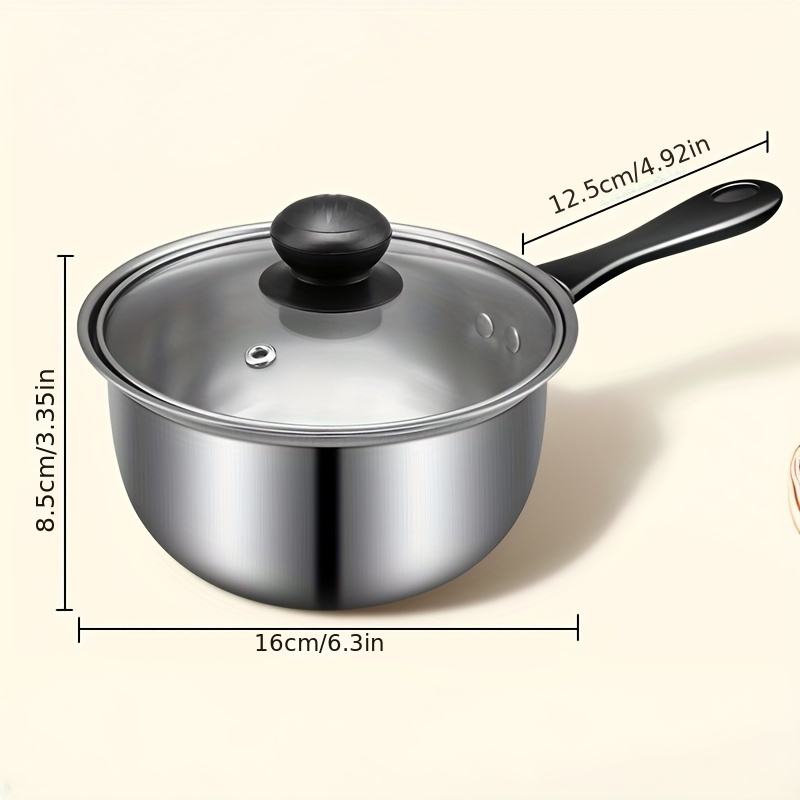 Kitchen Stainless Steel Milk Pan Instant Pot Cooking Pot Gas Stove  Induction Cooker Small Milk Pot Soup Pot tencere Cookware