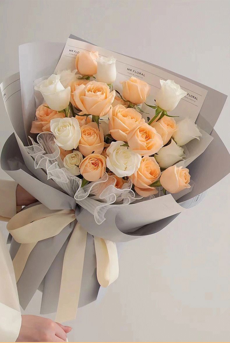  Papel de regalo de flores de estilo coreano, envoltura de ramo  floral, embalaje de regalo, suministros de floristería, 20 unidades  (Melocotón claro) : Salud y Hogar