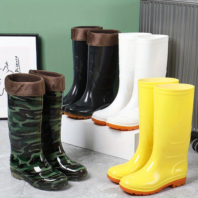 Brand New Mid-tube Rain Boots for Men Non-slip Thick Soled Work Water Shoes  Waterproof Casual Rain Boots Wellies