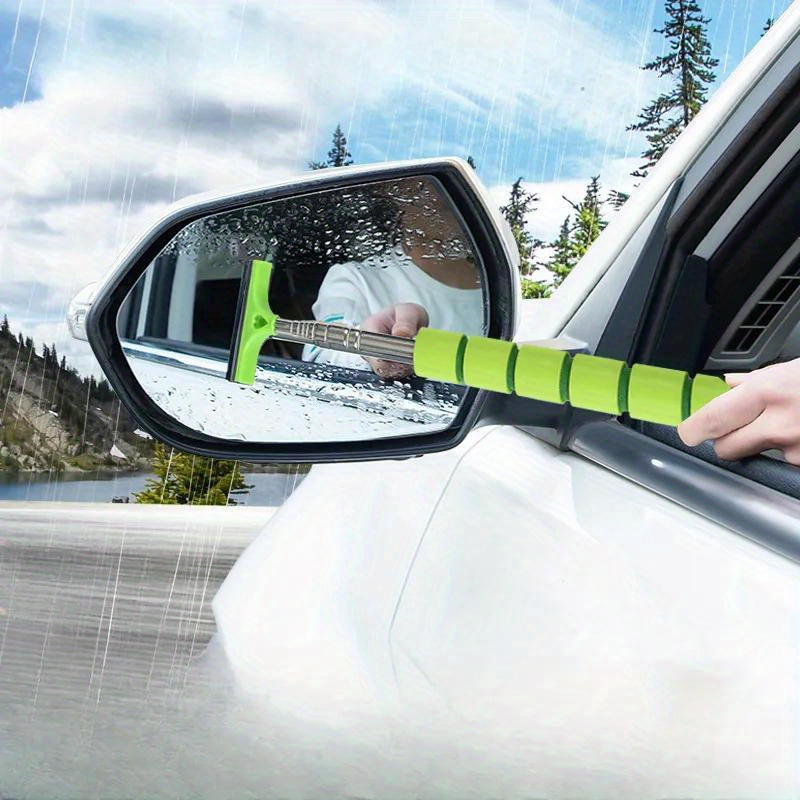 Generic Portable Retractable Rear-View Mirror Wiper Car Rearview