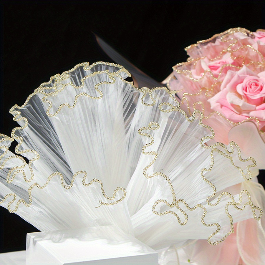 LWFyyds Coreano de dos colores mate ramo de flores papel de embalaje de  flores rollo de papel de envoltura - bronce+rosa