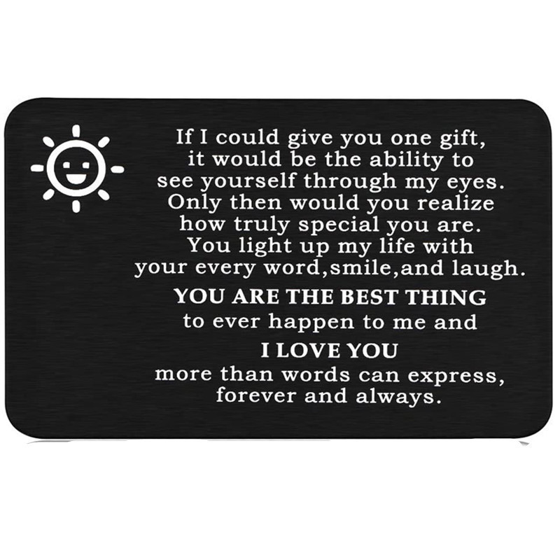 When I Tell You I Love You - Personalized Aluminum Wallet Card