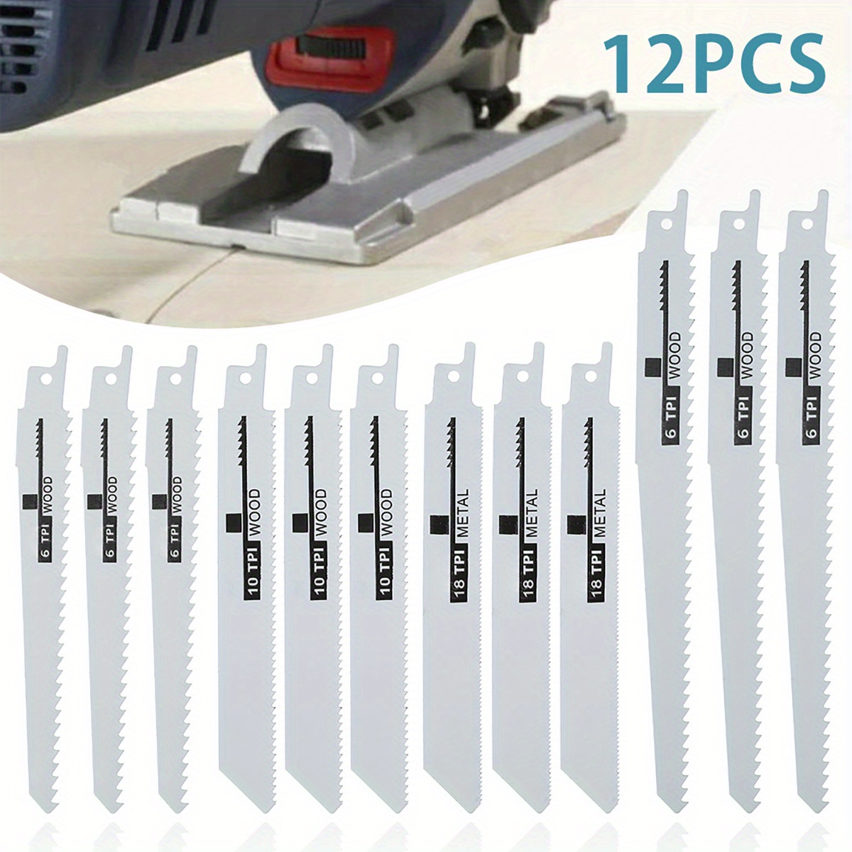 Reciprocating Saw Blade Set 5tpi High Carbon Steel Assorted Pruning Saw  Blade Sharp Wear Resistant Cutting Saw Blades For Cutting Wood Plastic Pvc  Pipe Saw Blade 5tpi - Temu