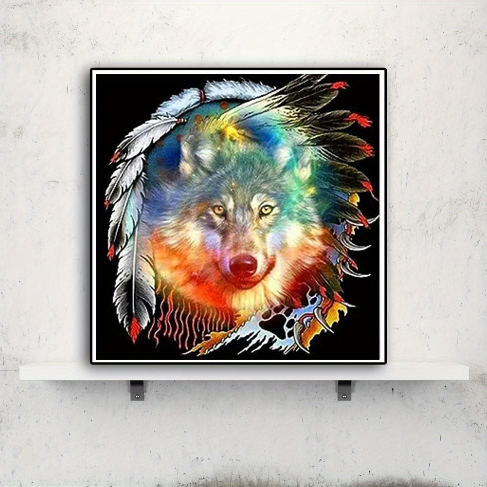 Colorful Wolf - Diamond Painting Kit