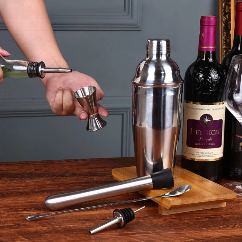 Metal Bartending Tools Cocktail Shaker Bartender Kit - Temu