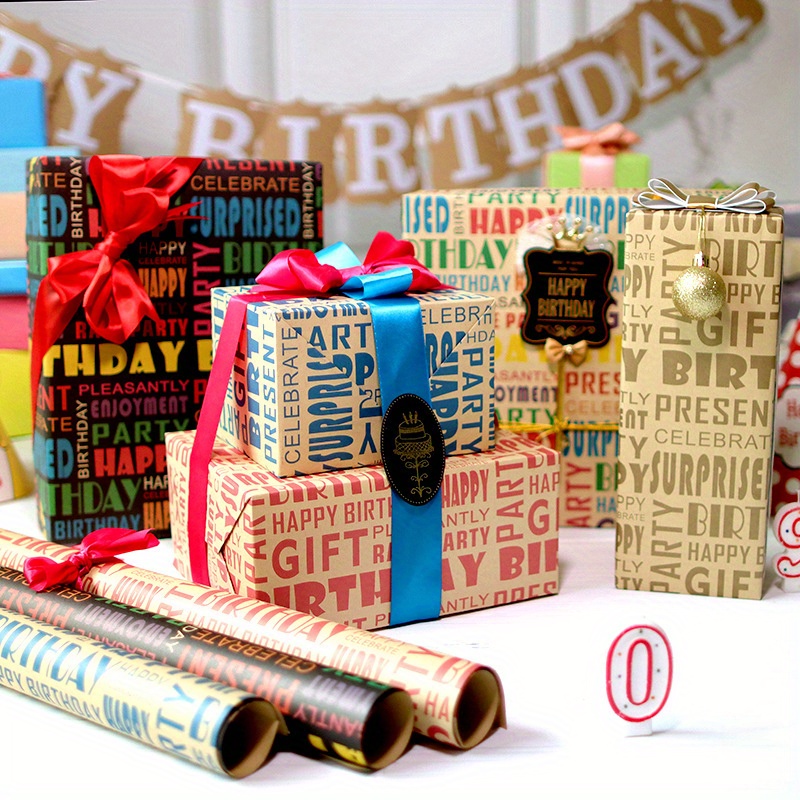 Kraft Wrapping Paper Rolls Happy Birthday Wrapping Paper Funny