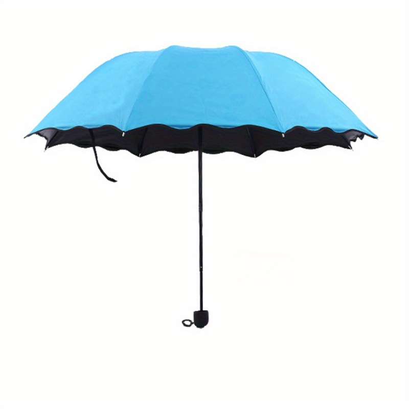  Paraguas plegable YUSHIJIA fácil de transportar para el sol,  protección UV, doble uso, plegable, soleado y lluvia, doble uso mejorado  (color: C) paraguas portátil (color: C) : Ropa, Zapatos y Joyería