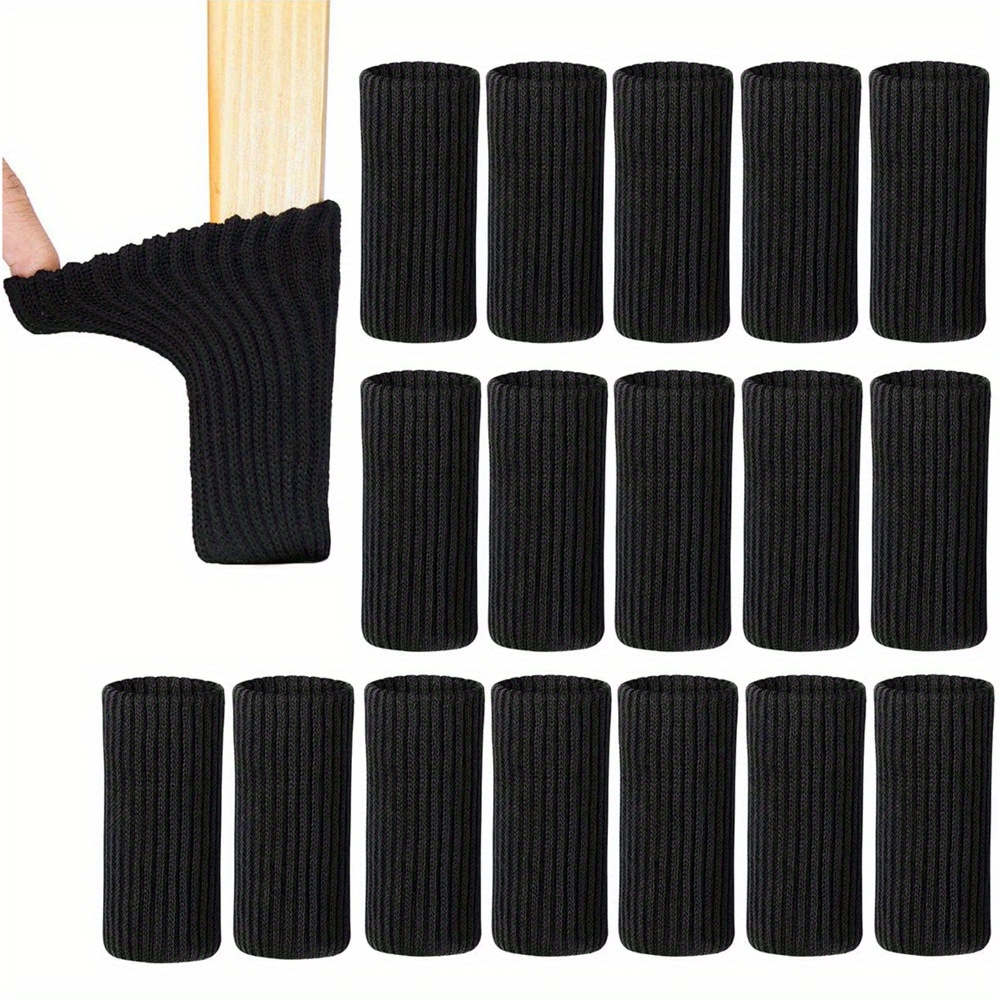 32 calcetines para patas de muebles, protectores de piso de punto de alta  elasticidad, juego de fundas gruesas para patas de silla, se mueven