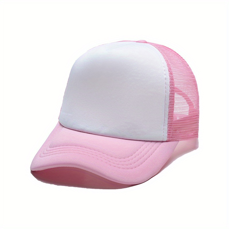 E-shop Zweifarben Sport-Baseballkappe, Atmungsaktives Netz Sonnenschutz-Truckerhut, Unisex Verstellbare Vater-Hat für Outdoor-Golf Tennis Laufen