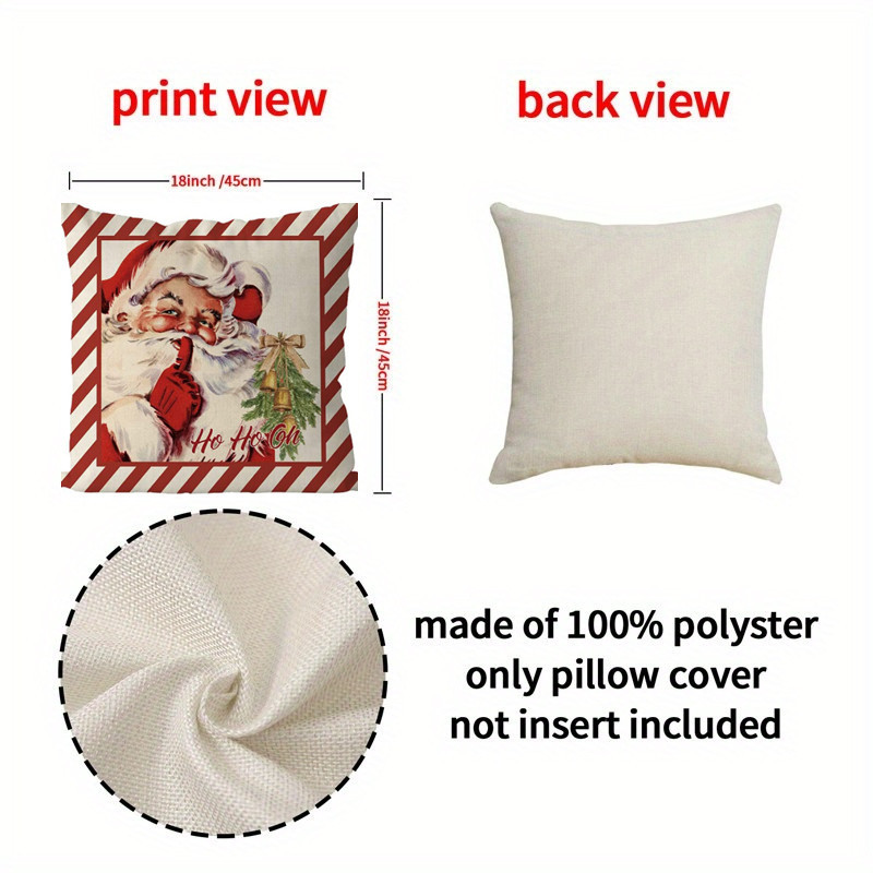 Nordic Style Christmas Throw Pillow, Suffed Square Pillow Santa Claus Throw  Pillow, For Living Room Bedroom Couch Sofa Home Decor Room Decor Party  Decor,no Pillow Insert, - Temu