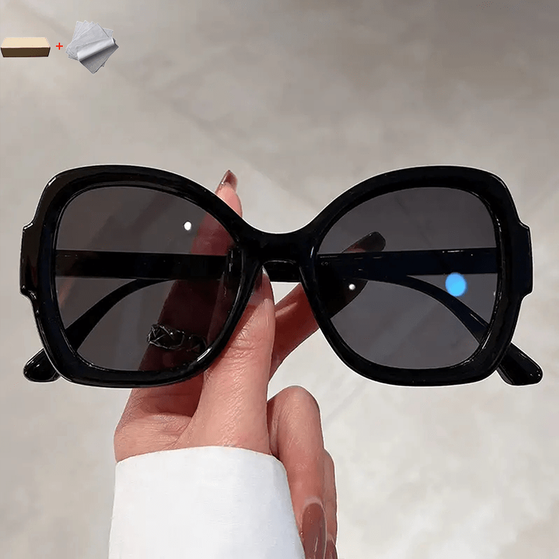 Butterfly Shaped Fashion Sunglasses, Plastic Frame Portable Outdoor Shade Glasses for Fishing Traveling,Temu
