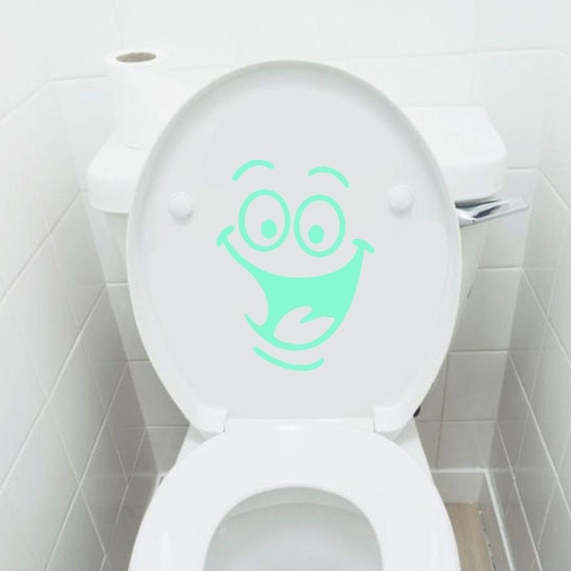 Glow in the dark toilet sticker