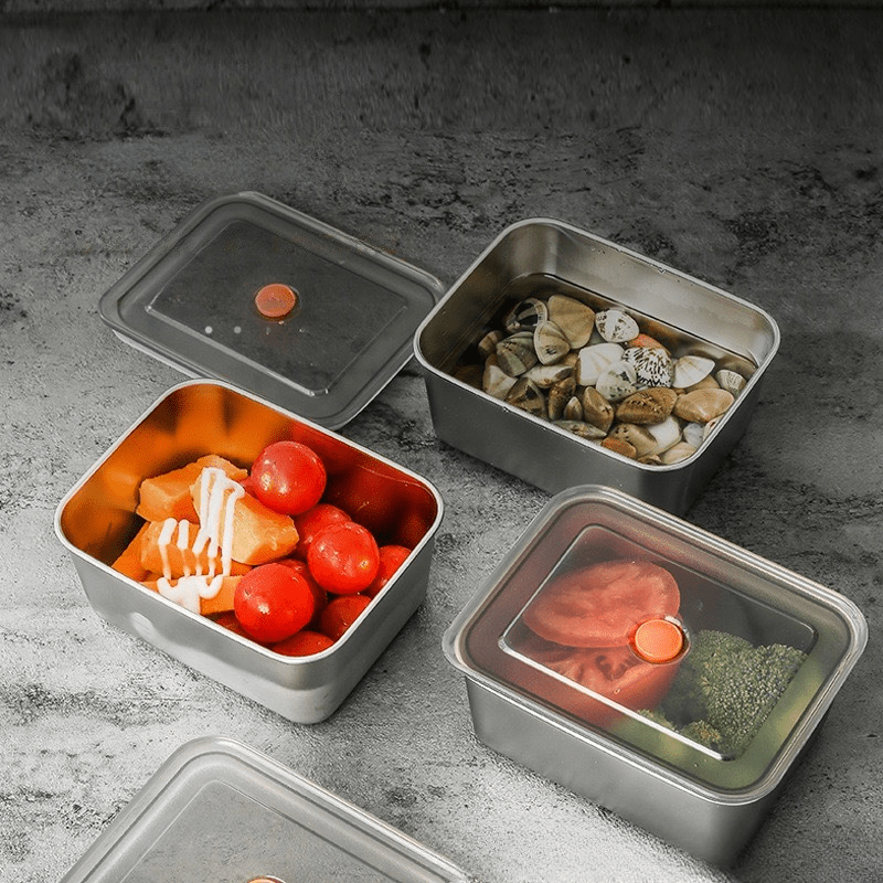 Four-grid Lunch Box, Plastic Meal Containers With Lid And Spoon, Food  Storage Box For Outdoor Camping Picnic - Temu