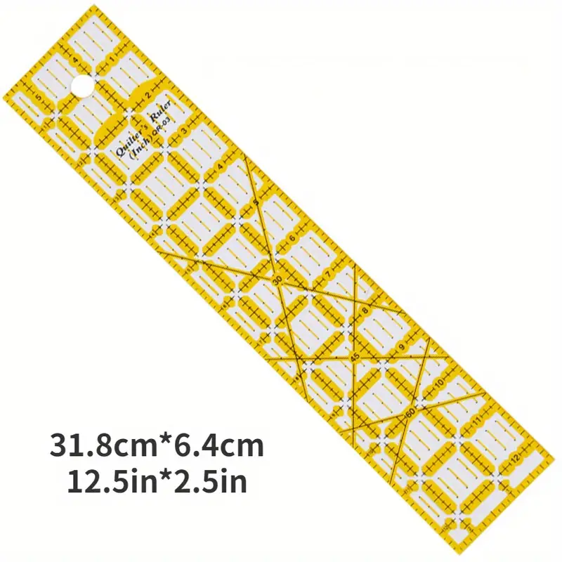 Non Slip Quilting Ruler By . X Patchwork Ruler Sewing Tools - Temu